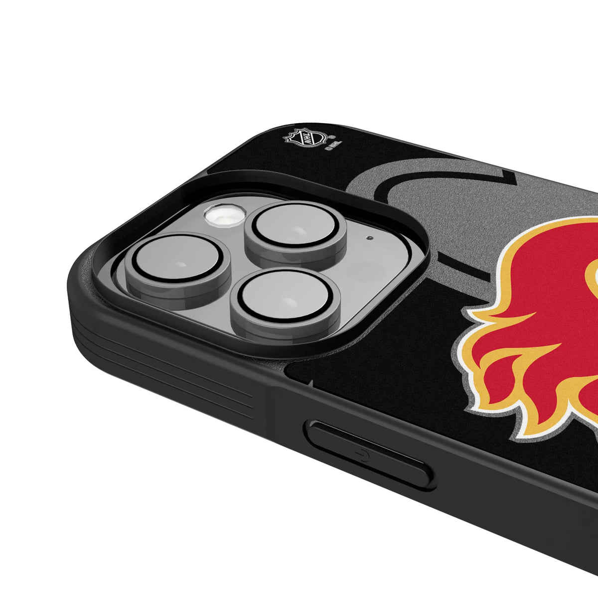 Calgary Flames Monocolor Tilt iPhone Bump Phone Case for Apple iPhone - Detail
