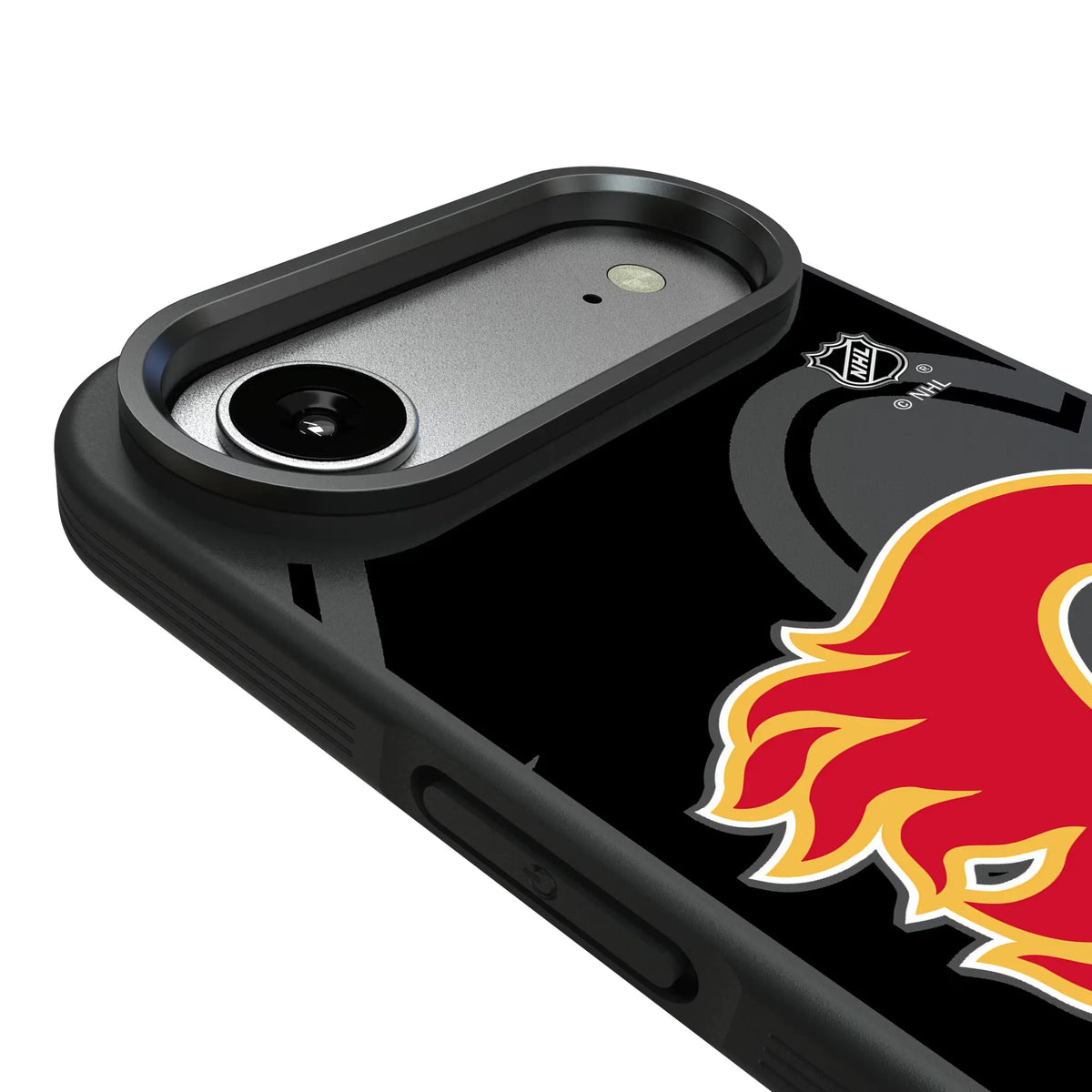 Calgary Flames Monocolor Tilt iPhone Bump Phone Case for Apple iPhone - Detail#Device_iPhone Air