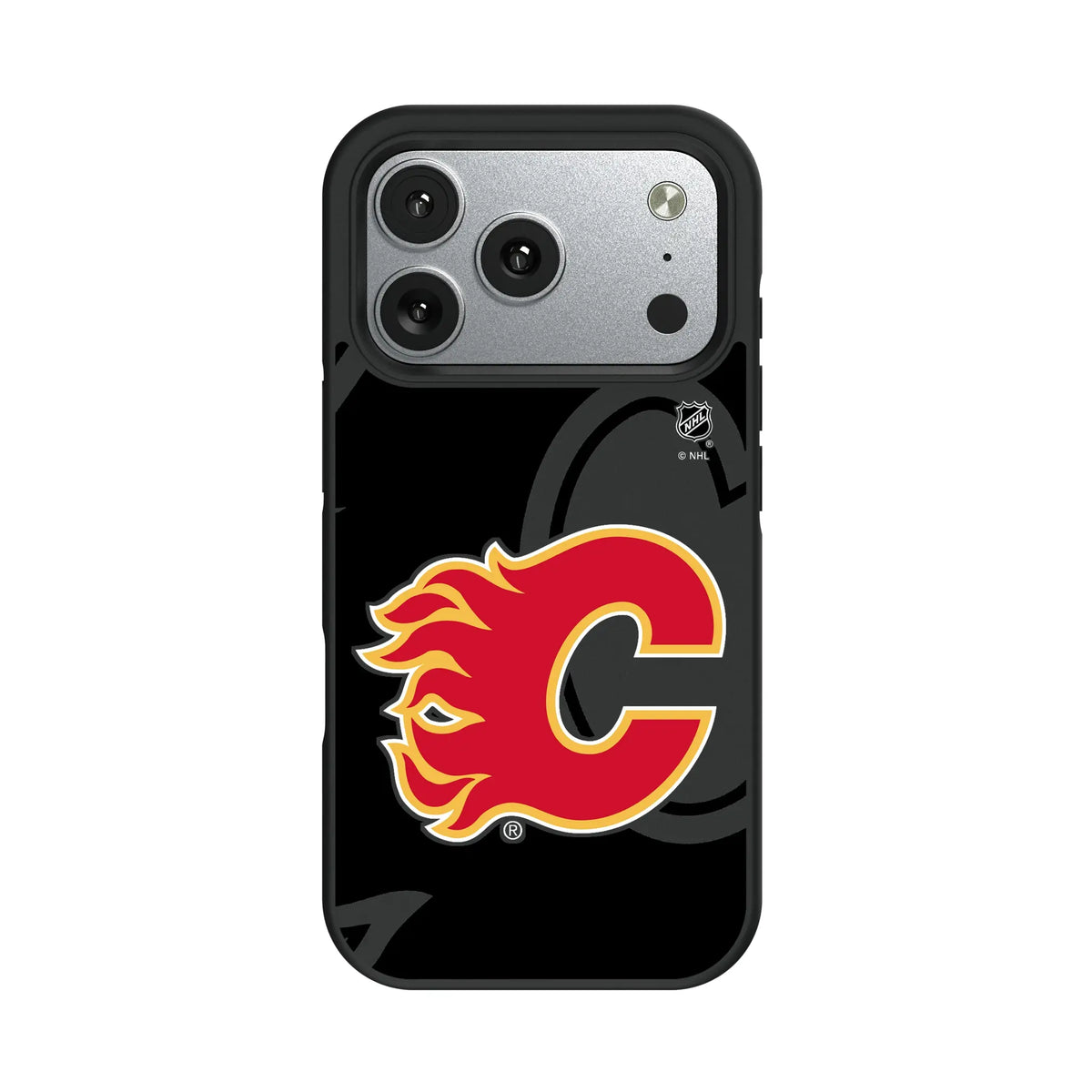 Calgary Flames Monocolor Tilt iPhone Bump Phone Case for Apple iPhone#Device_iPhone 17 Pro