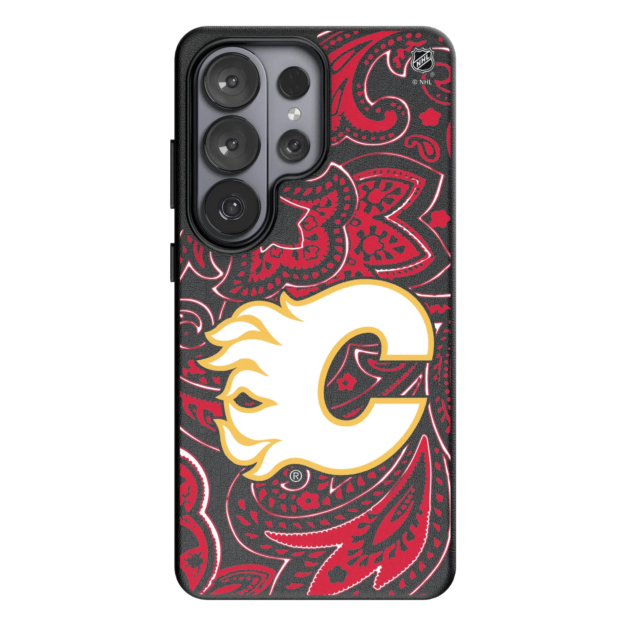 Calgary Flames Paisley Galaxy MagSafe Compatible Phone Case for Samsung Galaxy#Device_Galaxy S26 Ultra