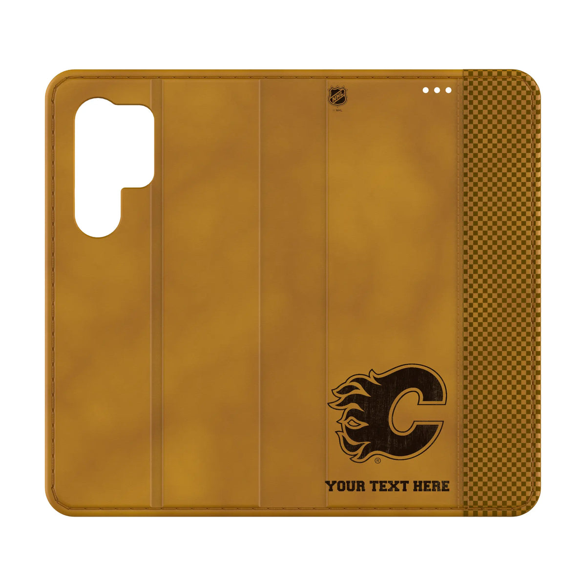 Calgary Flames Personalized Burn Galaxy Folio Phone Case for Samsung Galaxy