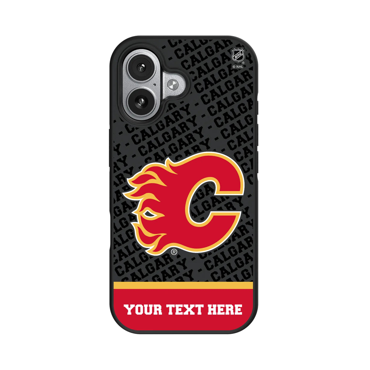 Calgary Flames Personalized EndZone Plus iPhone Bump Phone Case for Apple iPhone#Device_iPhone 17