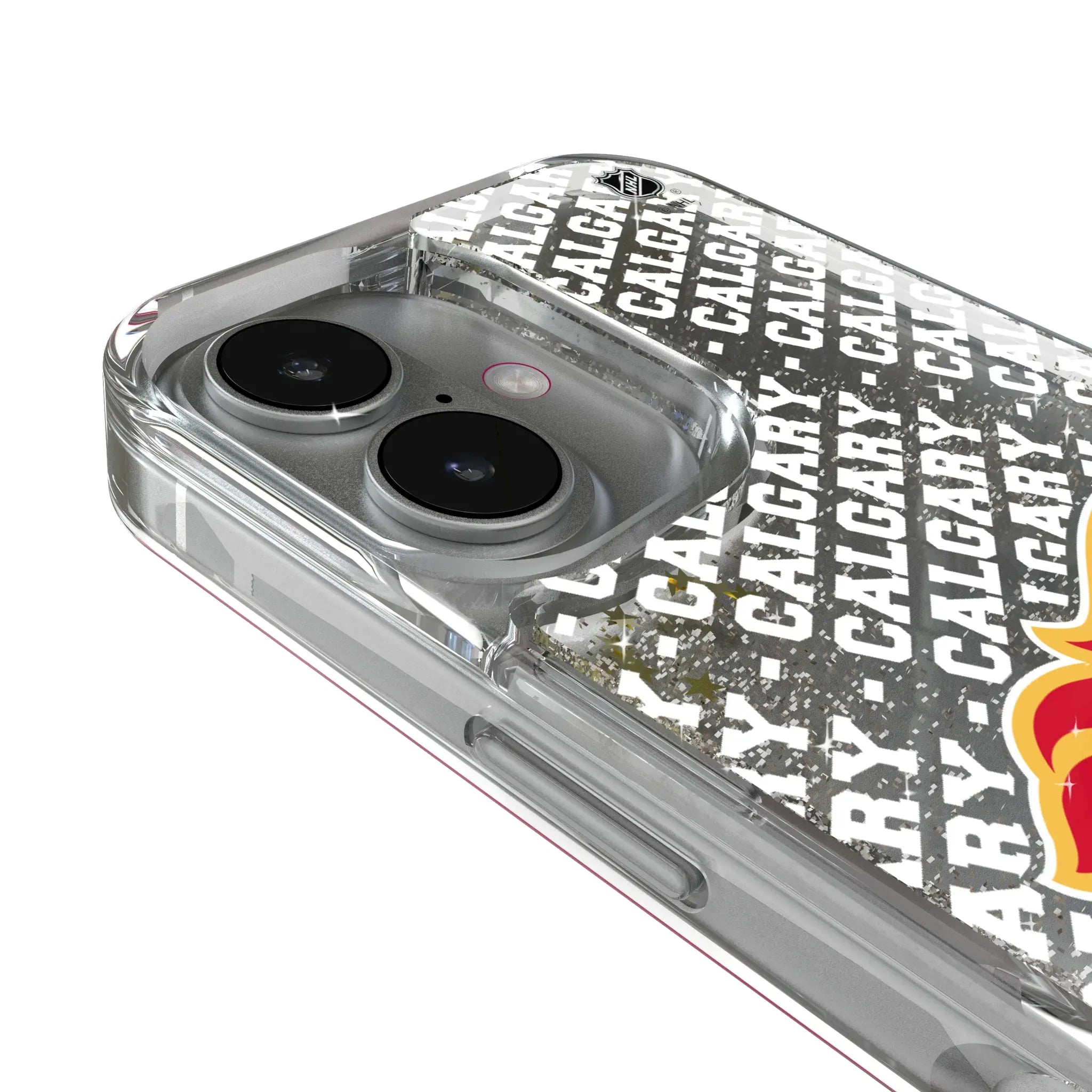 Calgary Flames Personalized EndZone Plus iPhone Glitter Phone Case for Apple iPhone - Detail