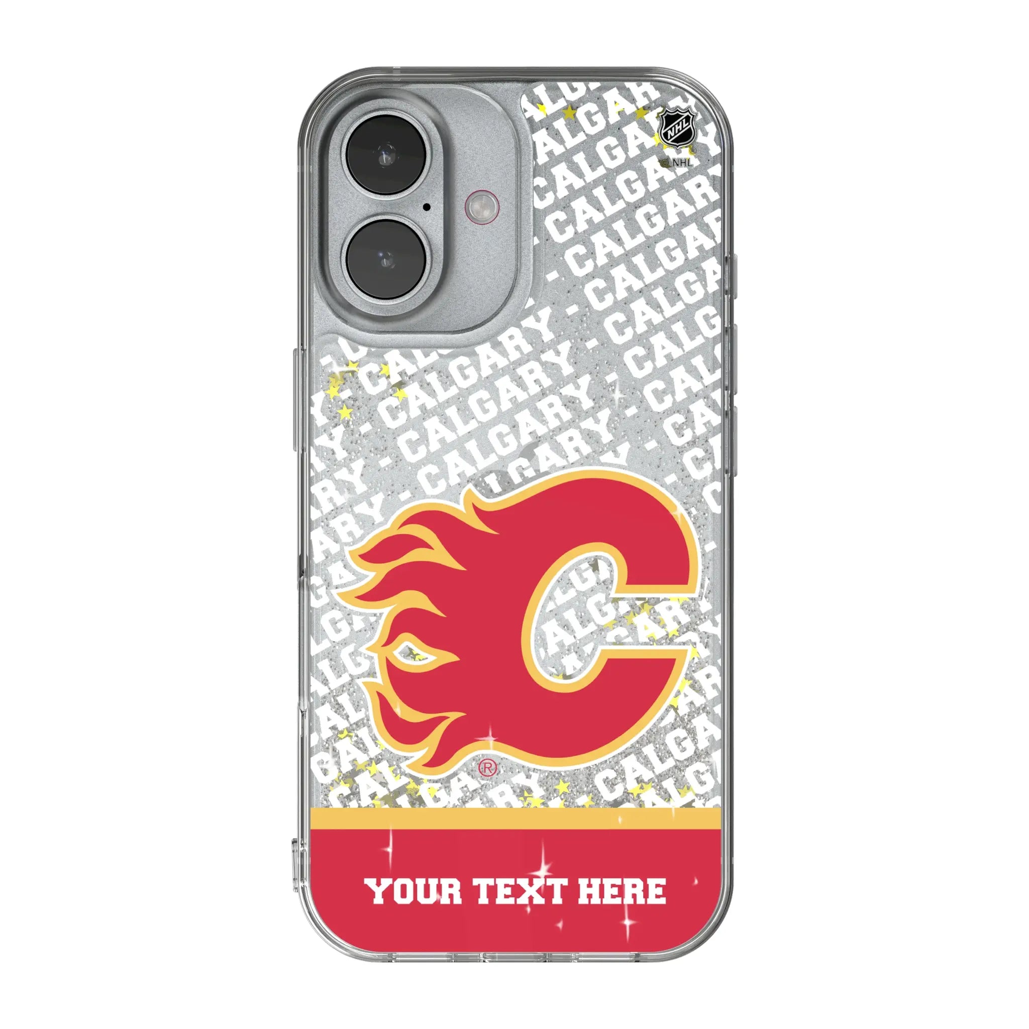 Calgary Flames Personalized EndZone Plus iPhone Glitter Phone Case for Apple iPhone