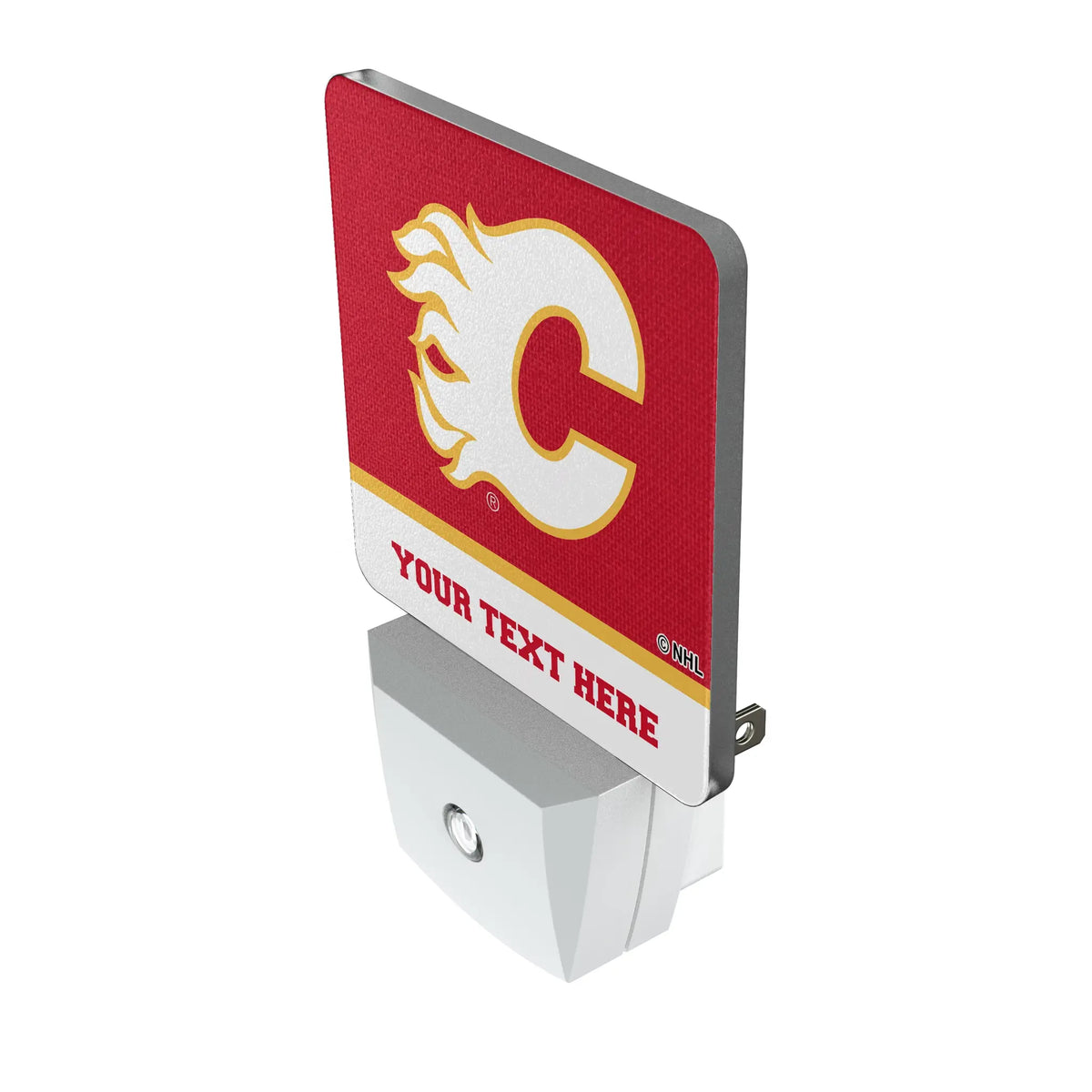Calgary Flames Personalized Endzone Solid Night Light 2-Pack - Isometric View