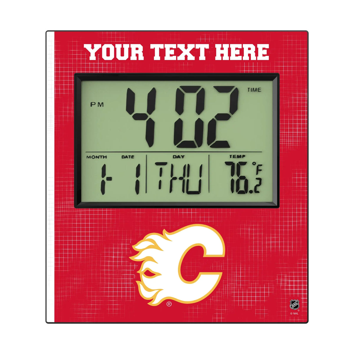 Calgary Flames Personalized Hatch Wall Clock