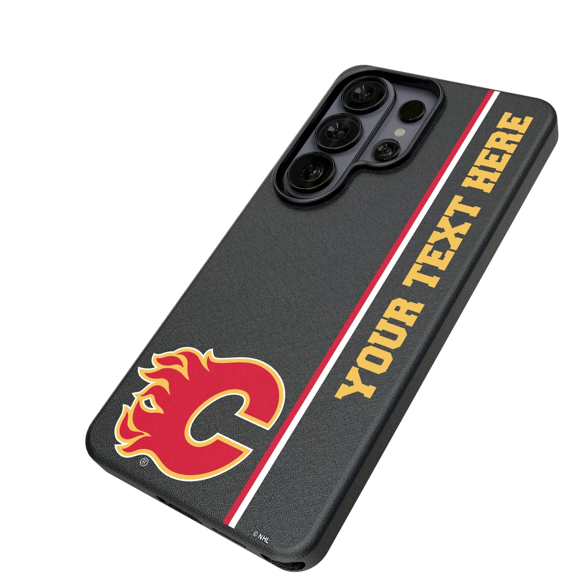 Calgary Flames Personalized Sidebard Galaxy MagSafe Compatible Phone Case for Samsung Galaxy - Isometric View#Device_Galaxy S26 Ultra