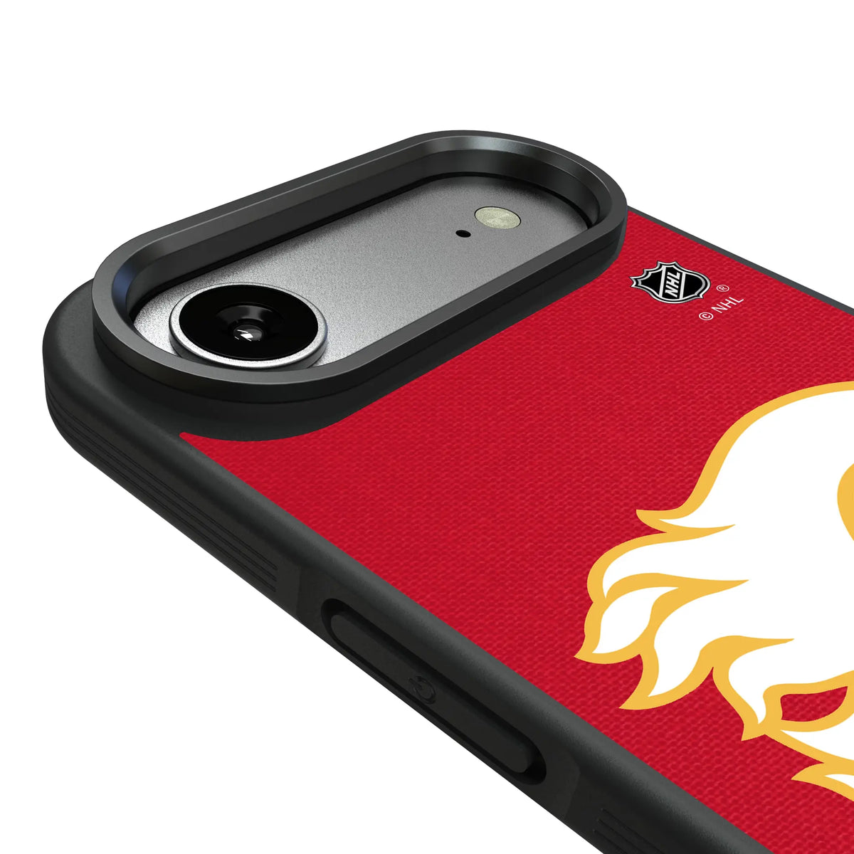 Calgary Flames Personalized Stripe iPhone Bump Phone Case for Apple iPhone - Detail#Device_iPhone Air