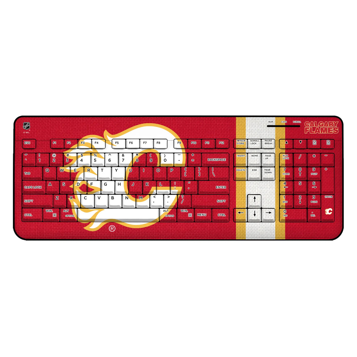 Calgary Flames Stripe Wireless USB Keyboard