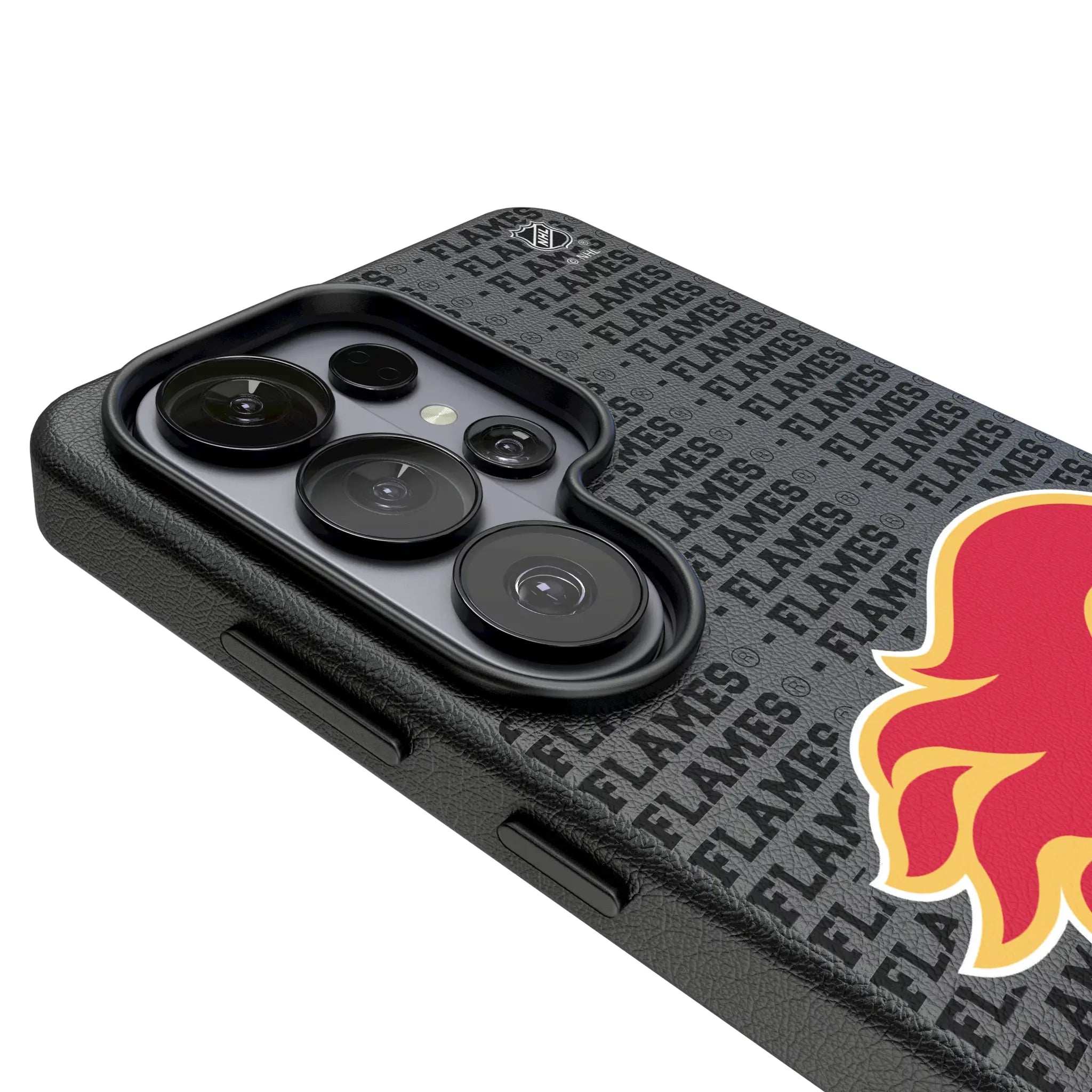 Calgary Flames Text Backdrop Galaxy MagSafe Compatible Phone Case for Samsung Galaxy - Detail#Device_Galaxy S26 Ultra