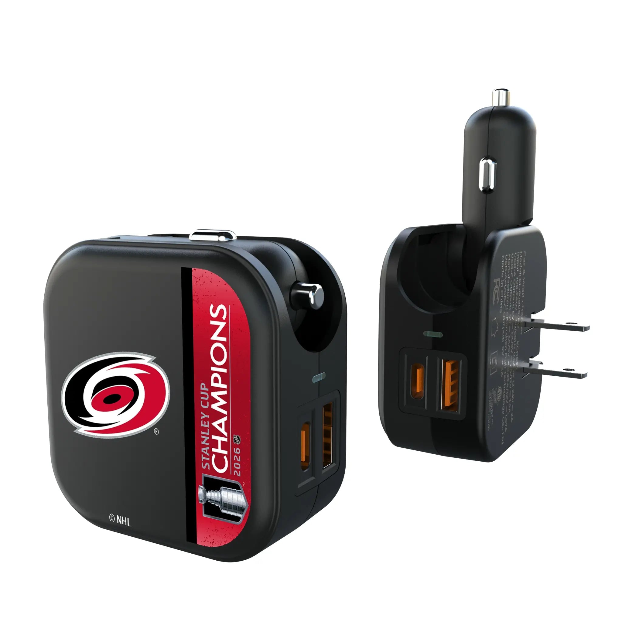 Carolina Hurricanes 2026 Stanley Cup 2 in 1 USB A/C Charger