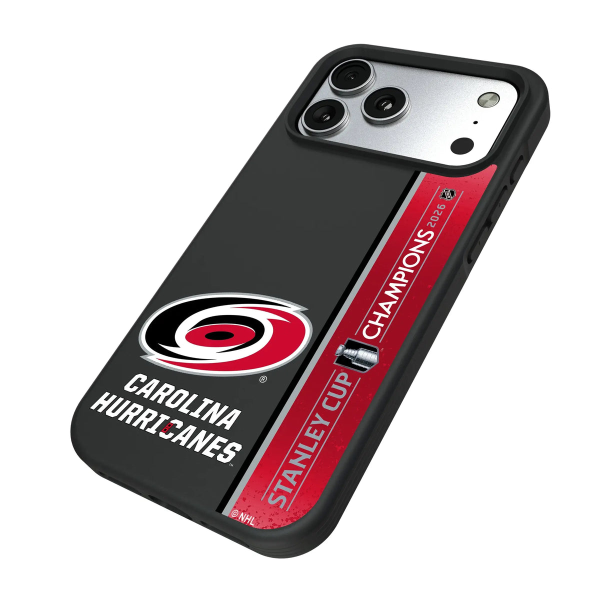 Carolina Hurricanes 2026 Stanley Cup iPhone Bump Phone Case for Apple iPhone - Isometric View#Device_iPhone 17 Pro Max