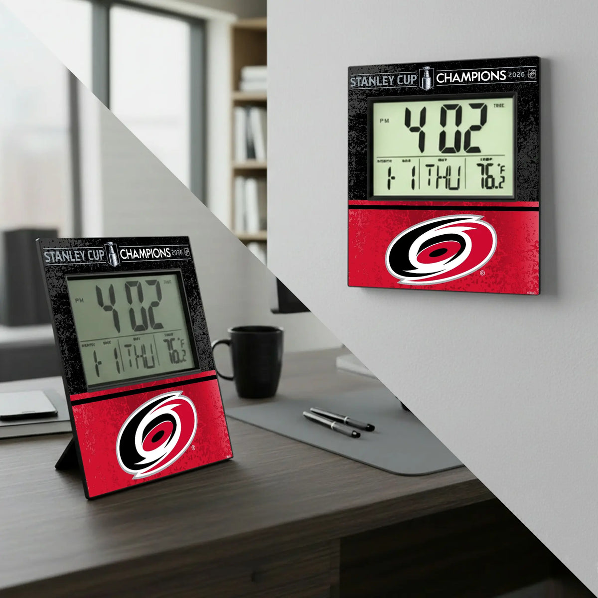 Carolina Hurricanes 2026 Stanley Cup Wall Clock - Lifestyle