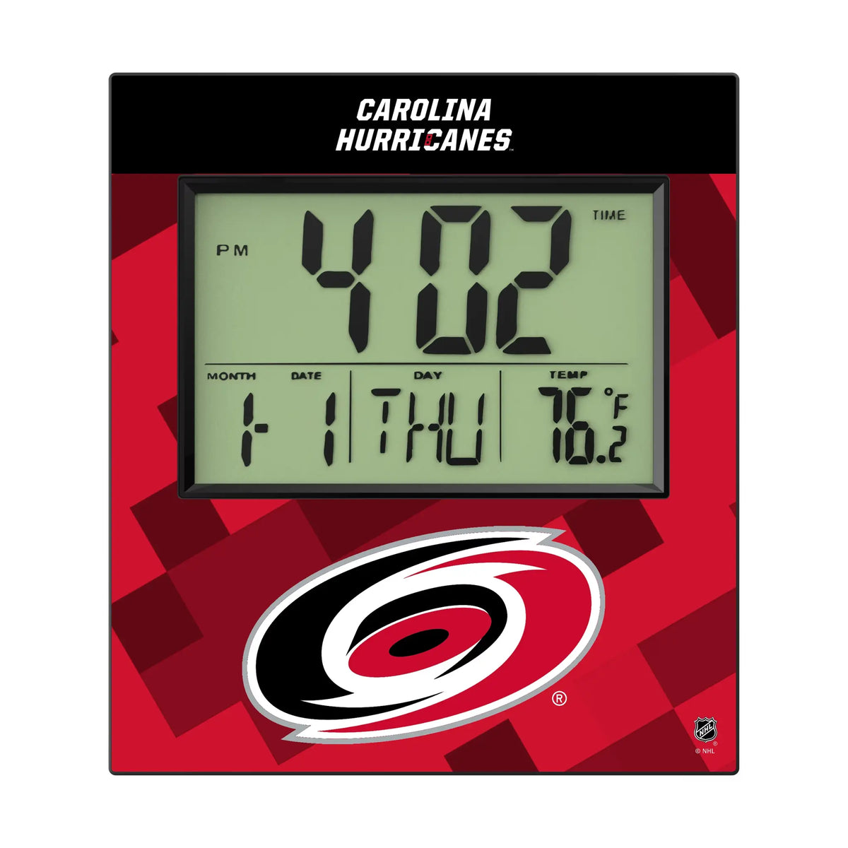 Carolina Hurricanes Color Block Wall Clock