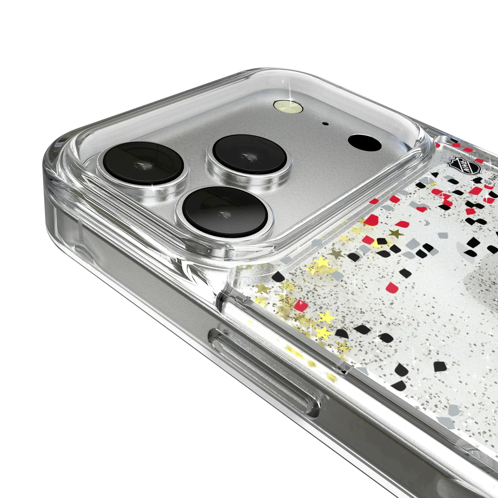 Carolina Hurricanes Confetti iPhone Glitter Phone Case for Apple iPhone - Detail