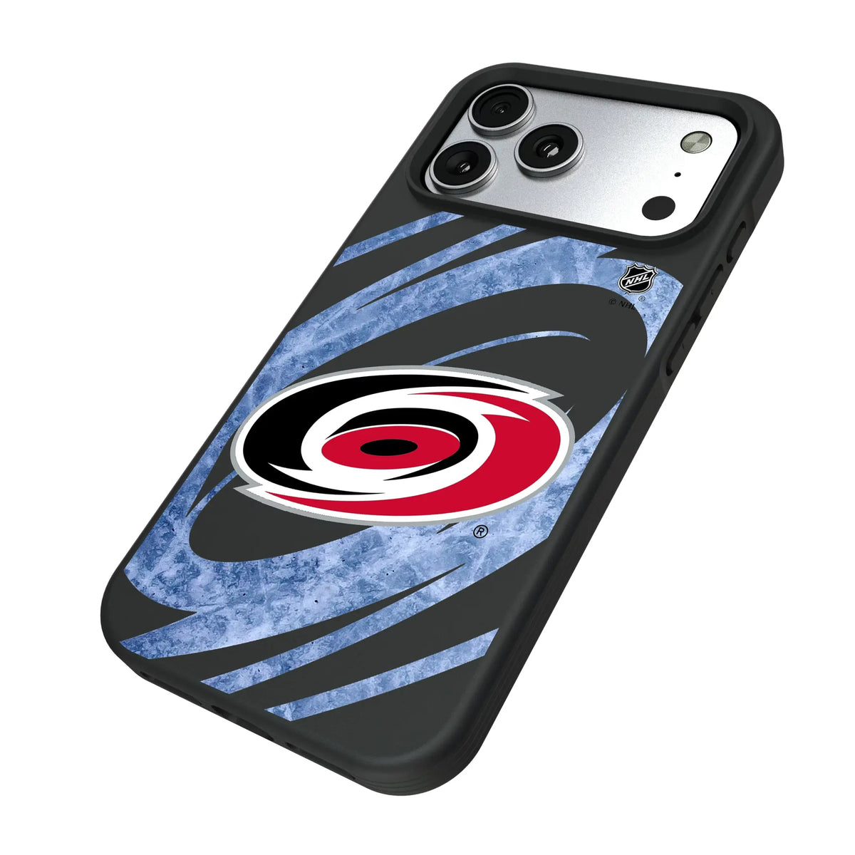 Carolina Hurricanes Ice Tilt iPhone Bump Phone Case for Apple iPhone - Isometric View#Device_iPhone 17 Pro Max