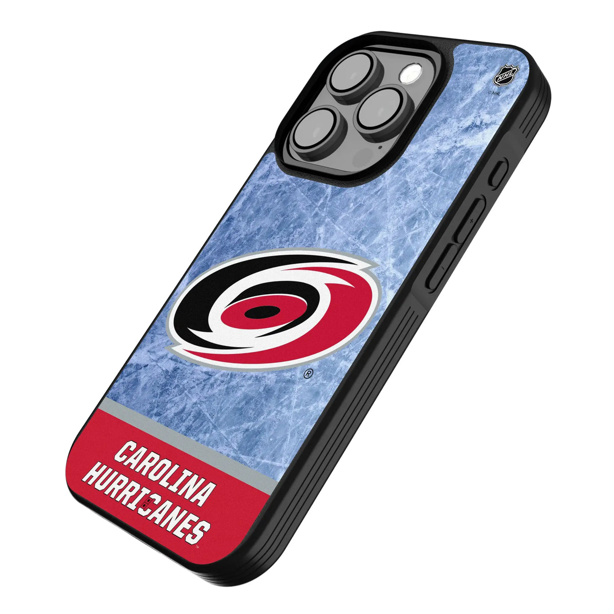 Carolina Hurricanes Ice Wordmark iPhone Bump Phone Case for Apple iPhone - Isometric View