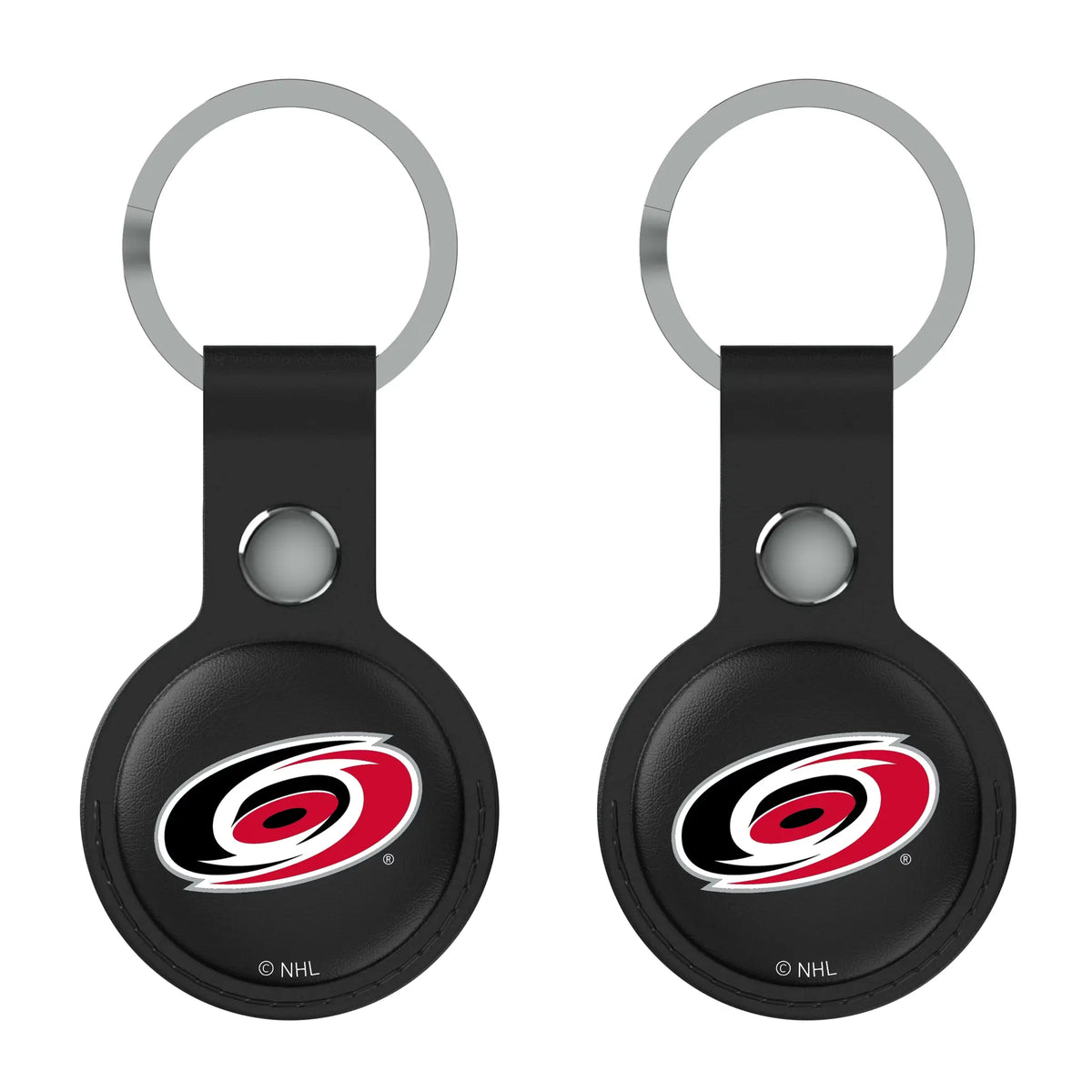 Carolina Hurricanes Insignia AirTag Black Airtag Holder 2-Pack