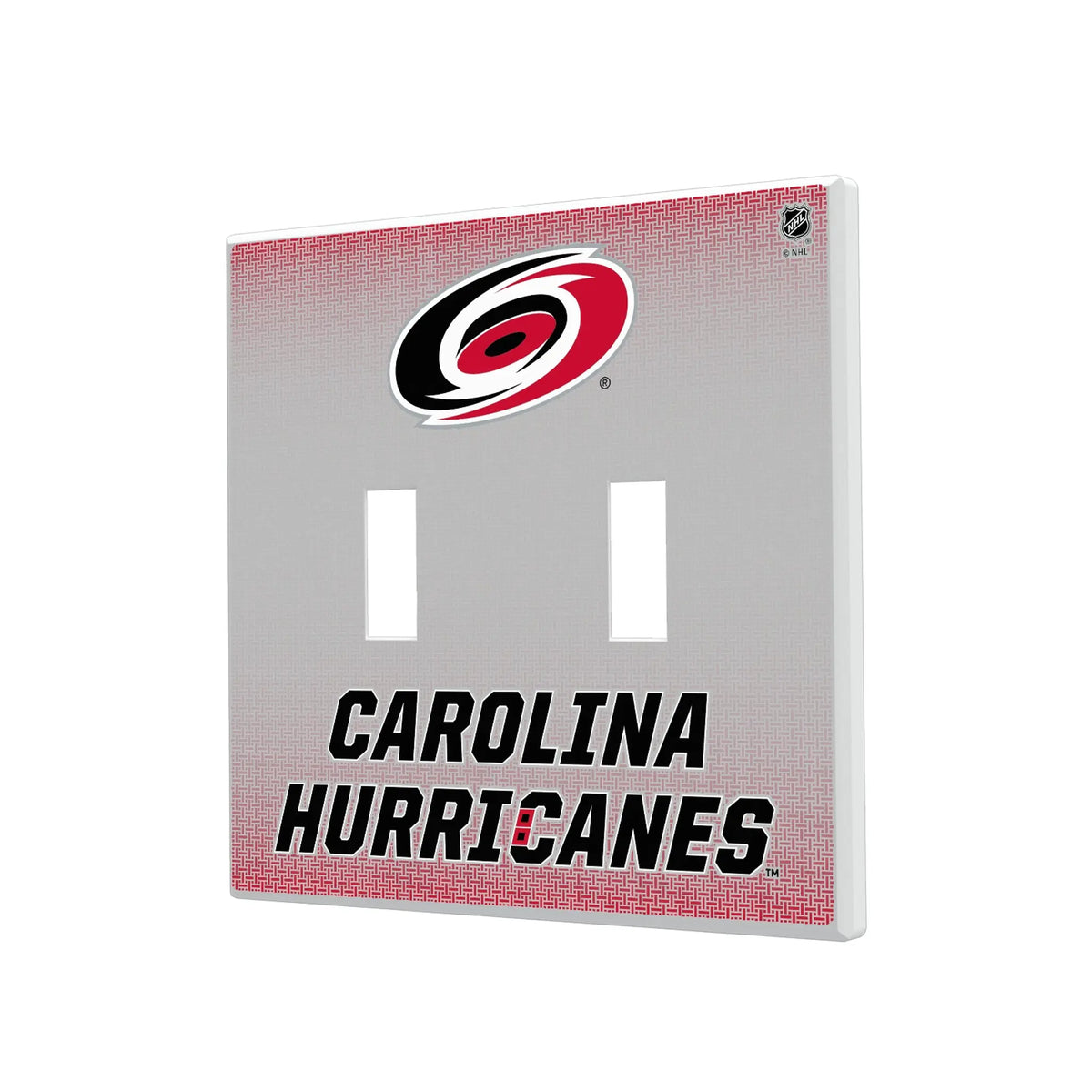 Carolina Hurricanes Linen Hidden-Screw Light Switch Plate#Style_Double Toggle