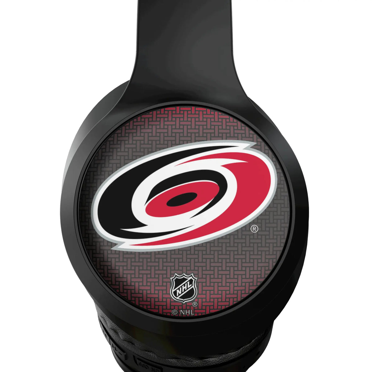 Carolina Hurricanes Linen Wireless Over-Ear Headphones With Case - Detail