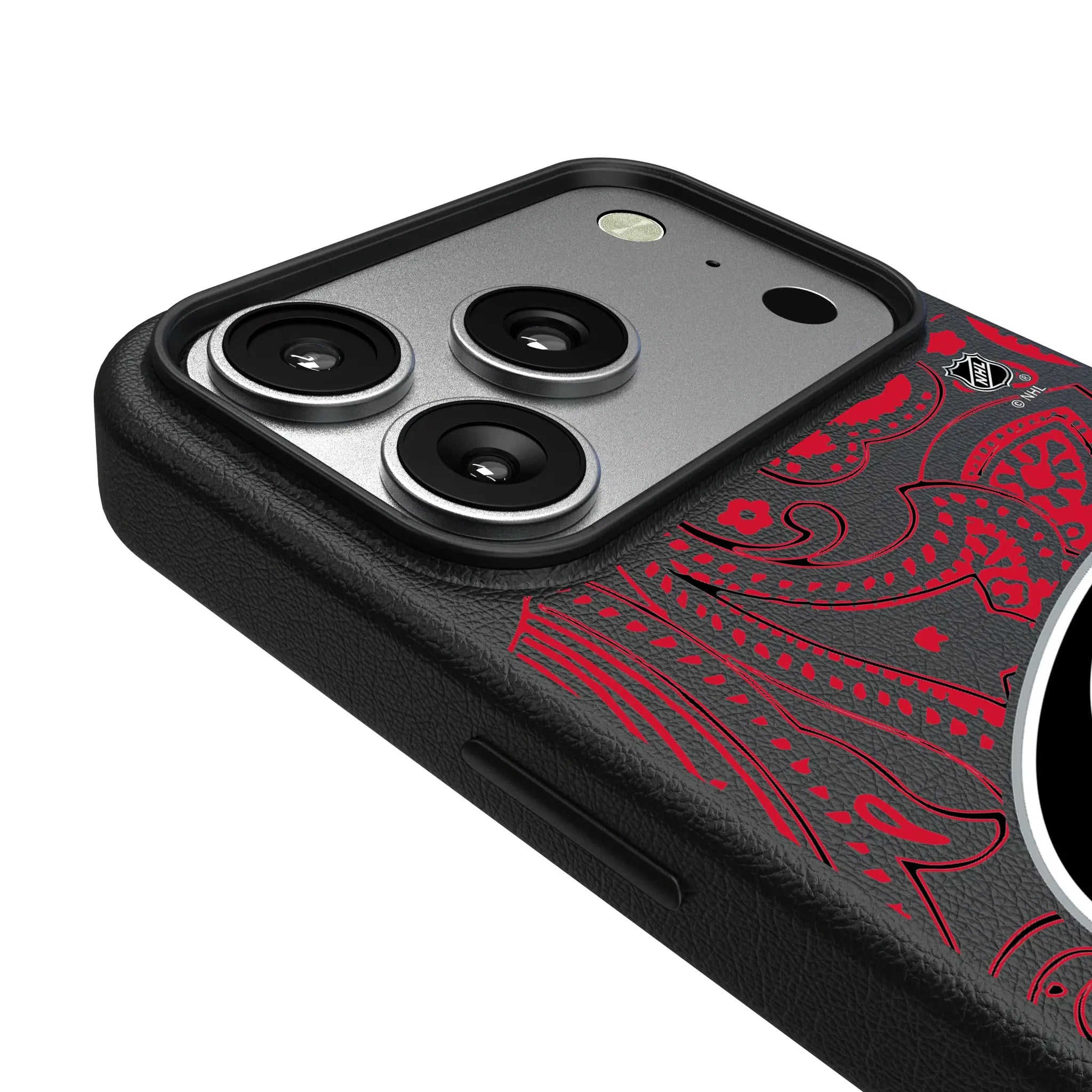 Carolina Hurricanes Paisley iPhone MagSafe Compatible Phone Case for Apple iPhone - Detail#Device_iPhone 17 Pro