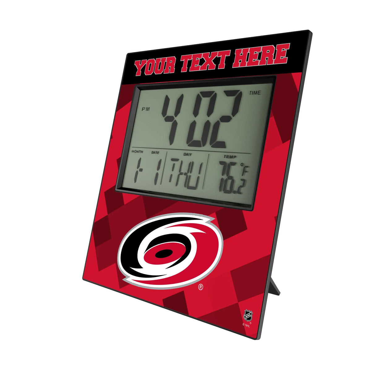 Carolina Hurricanes Personalized Color Block Wall Clock