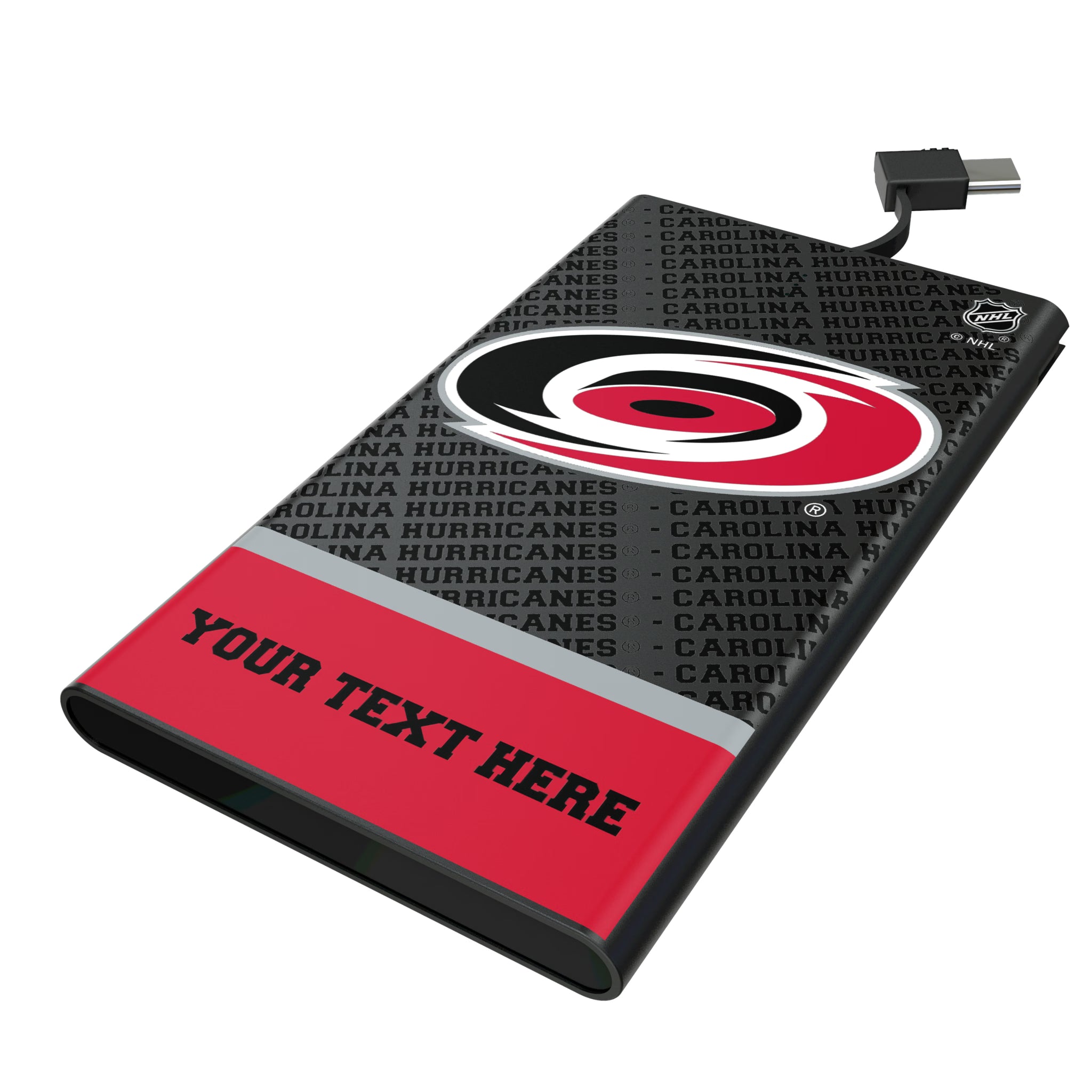 Carolina Hurricanes Personalized EndZone Plus 5000mAh Flat Powerbank