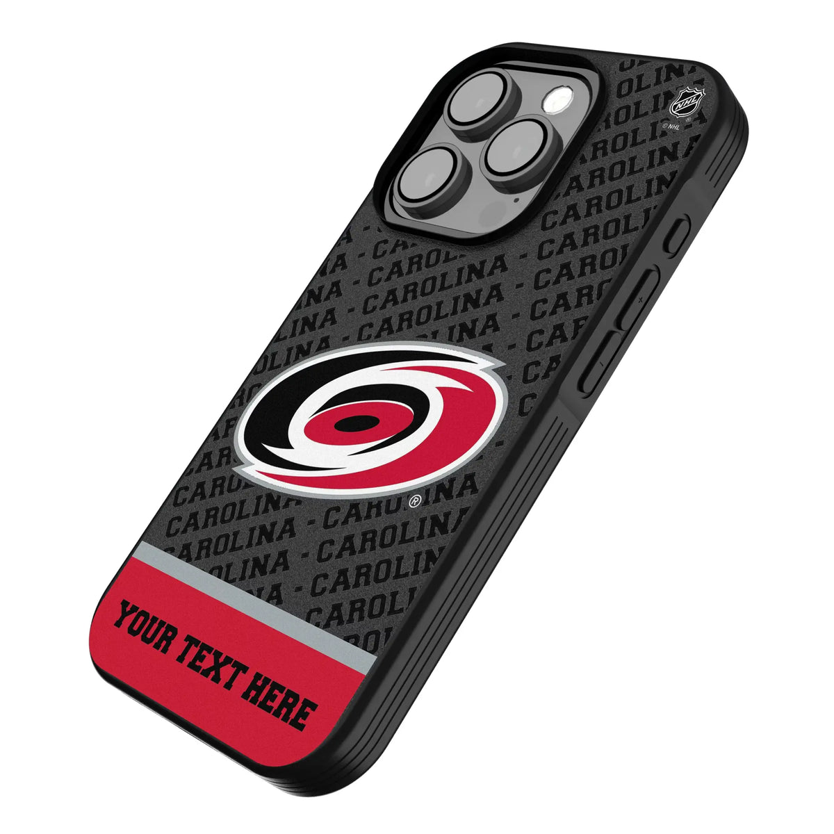 Carolina Hurricanes Personalized EndZone Plus iPhone Bump Phone Case for Apple iPhone - Isometric View