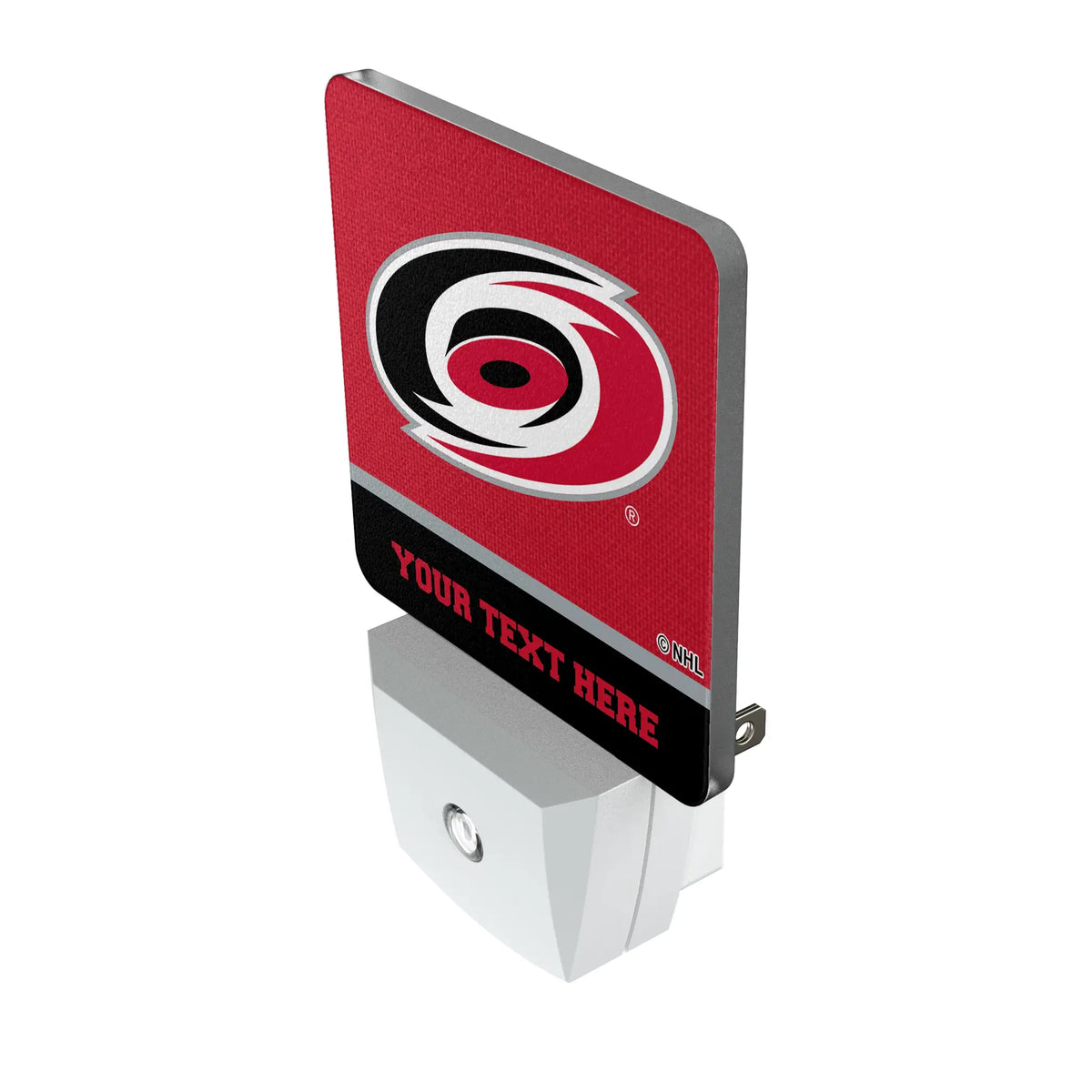 Carolina Hurricanes Personalized Endzone Solid Night Light 2-Pack - Isometric View