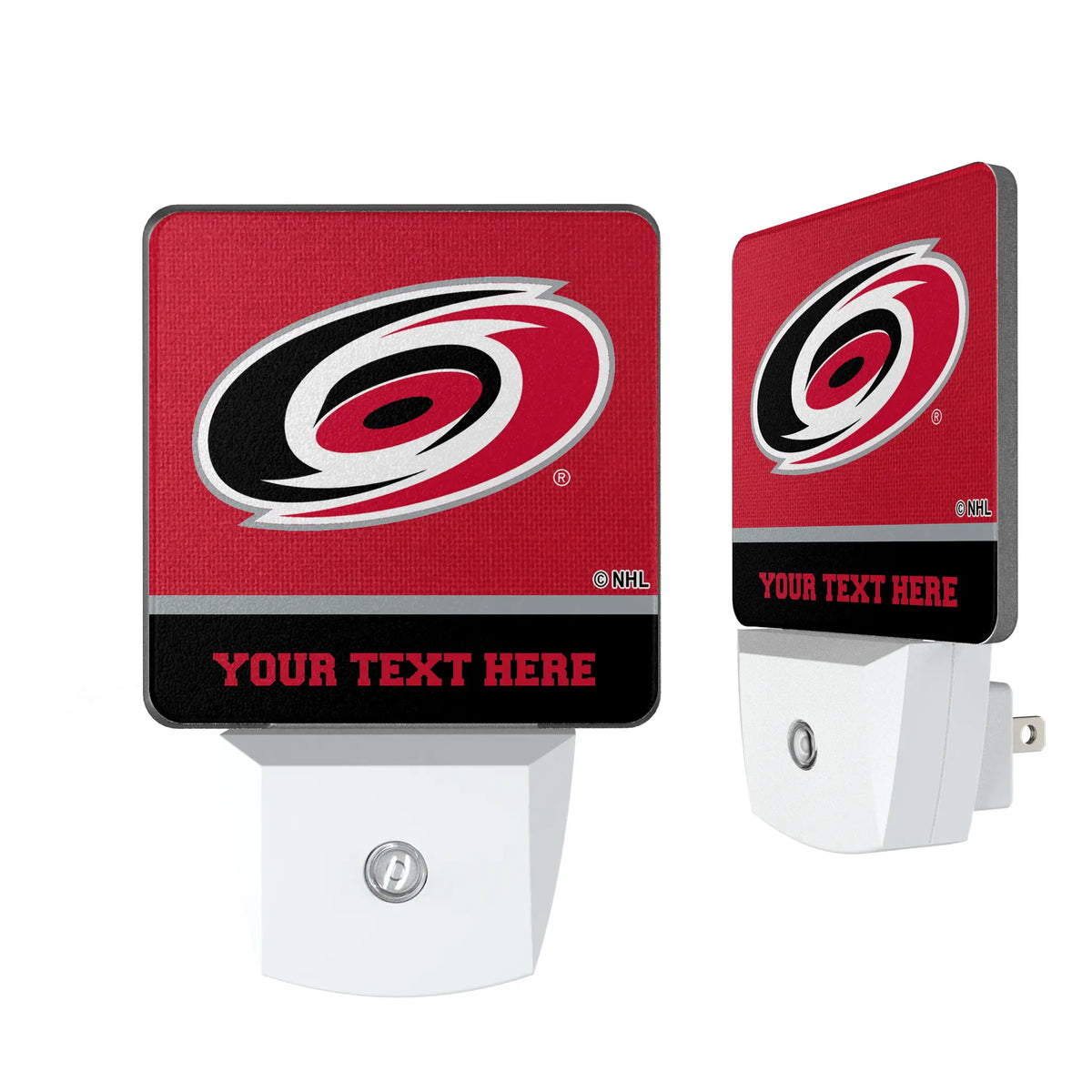 Carolina Hurricanes Personalized Endzone Solid Night Light 2-Pack