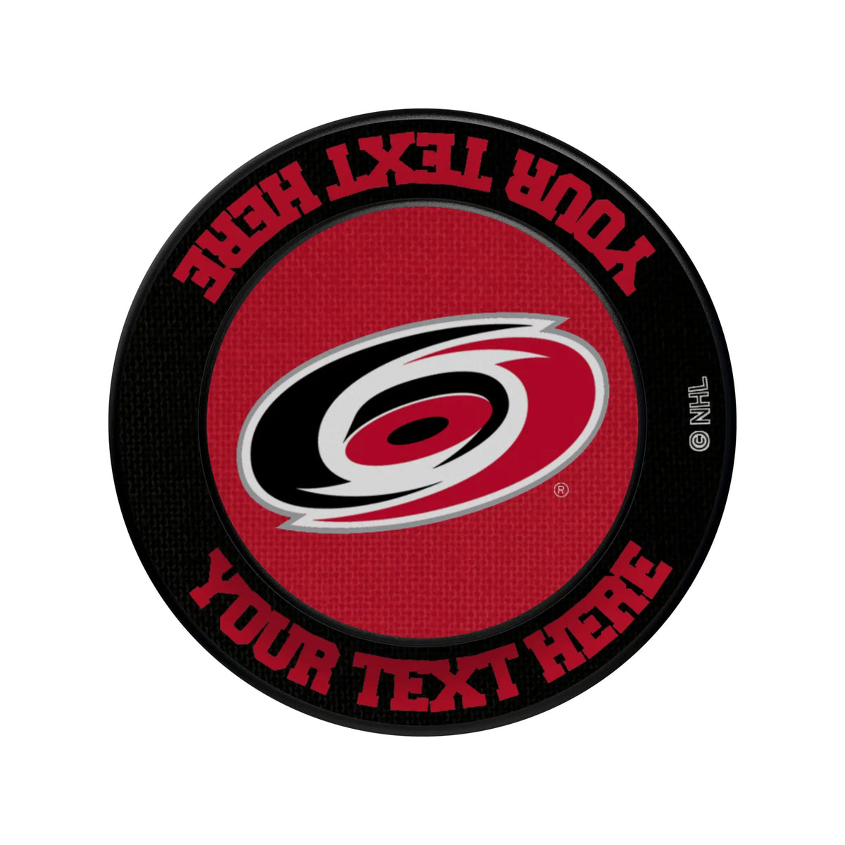 Carolina Hurricanes Personalized Endzone Solid Popsockets Round Magnetic