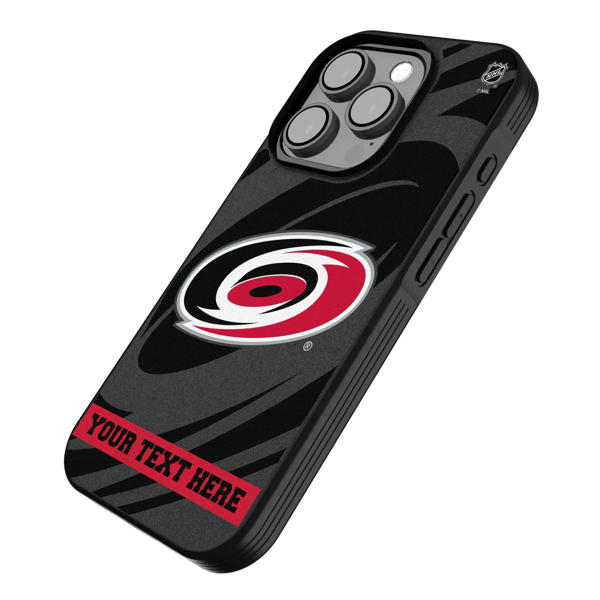 Carolina Hurricanes Personalized Tilt iPhone Bump Phone Case for Apple iPhone - Isometric View