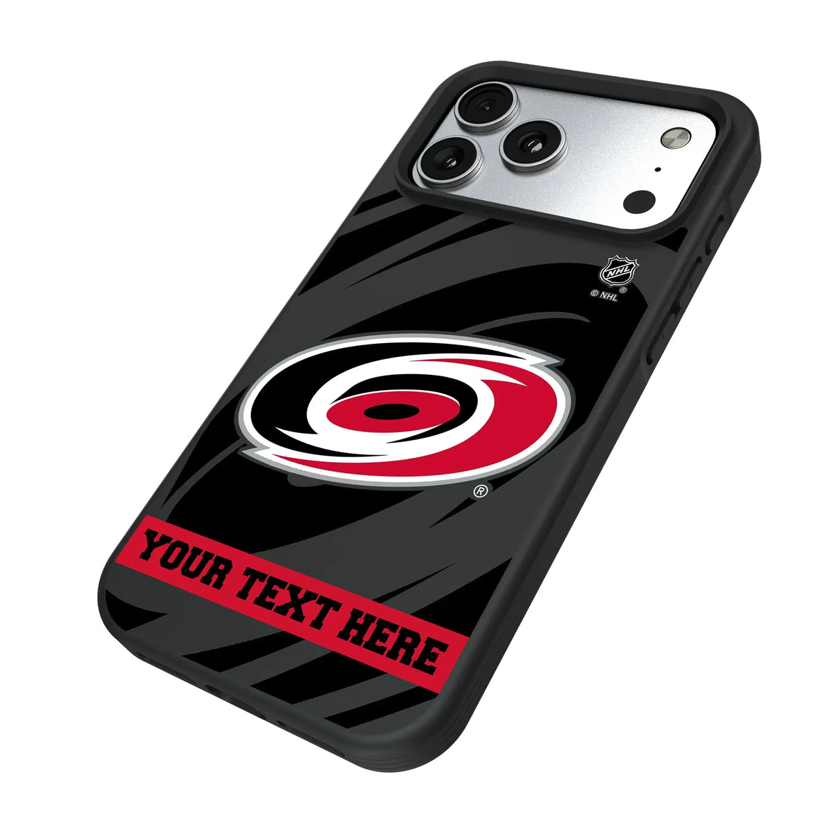 Carolina Hurricanes Personalized Tilt iPhone Bump Phone Case for Apple iPhone - Isometric View#Device_iPhone 17 Pro Max
