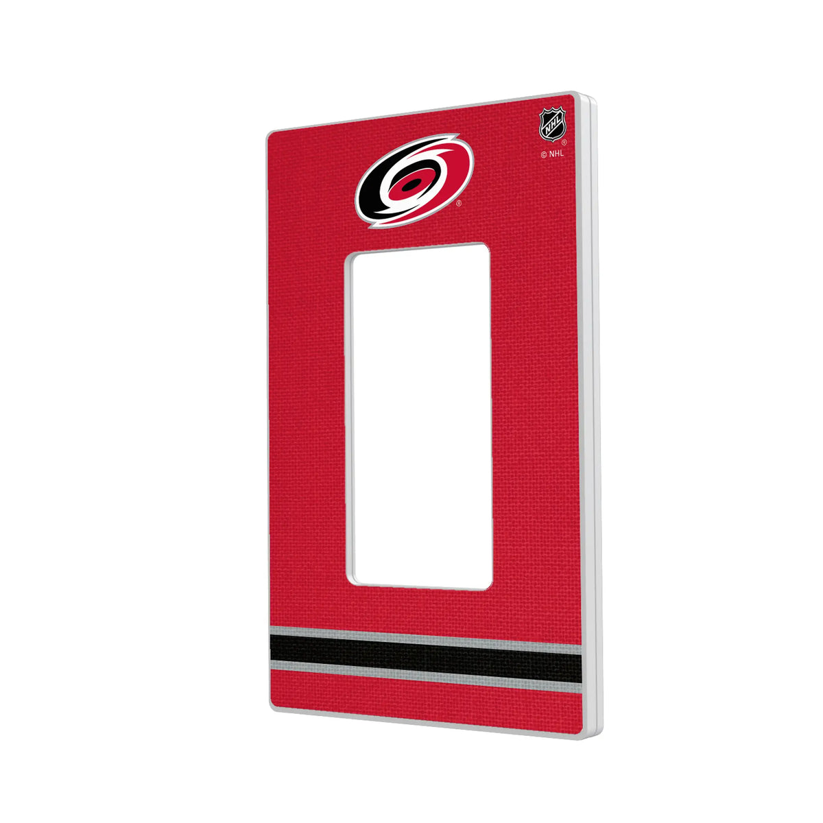 Carolina Hurricanes Stripe Hidden-Screw Light Switch Plate#Style_Single Rocker