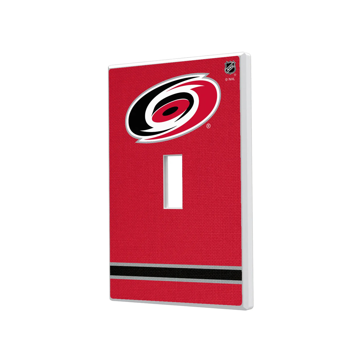 Carolina Hurricanes Stripe Hidden-Screw Light Switch Plate#Style_Single Toggle