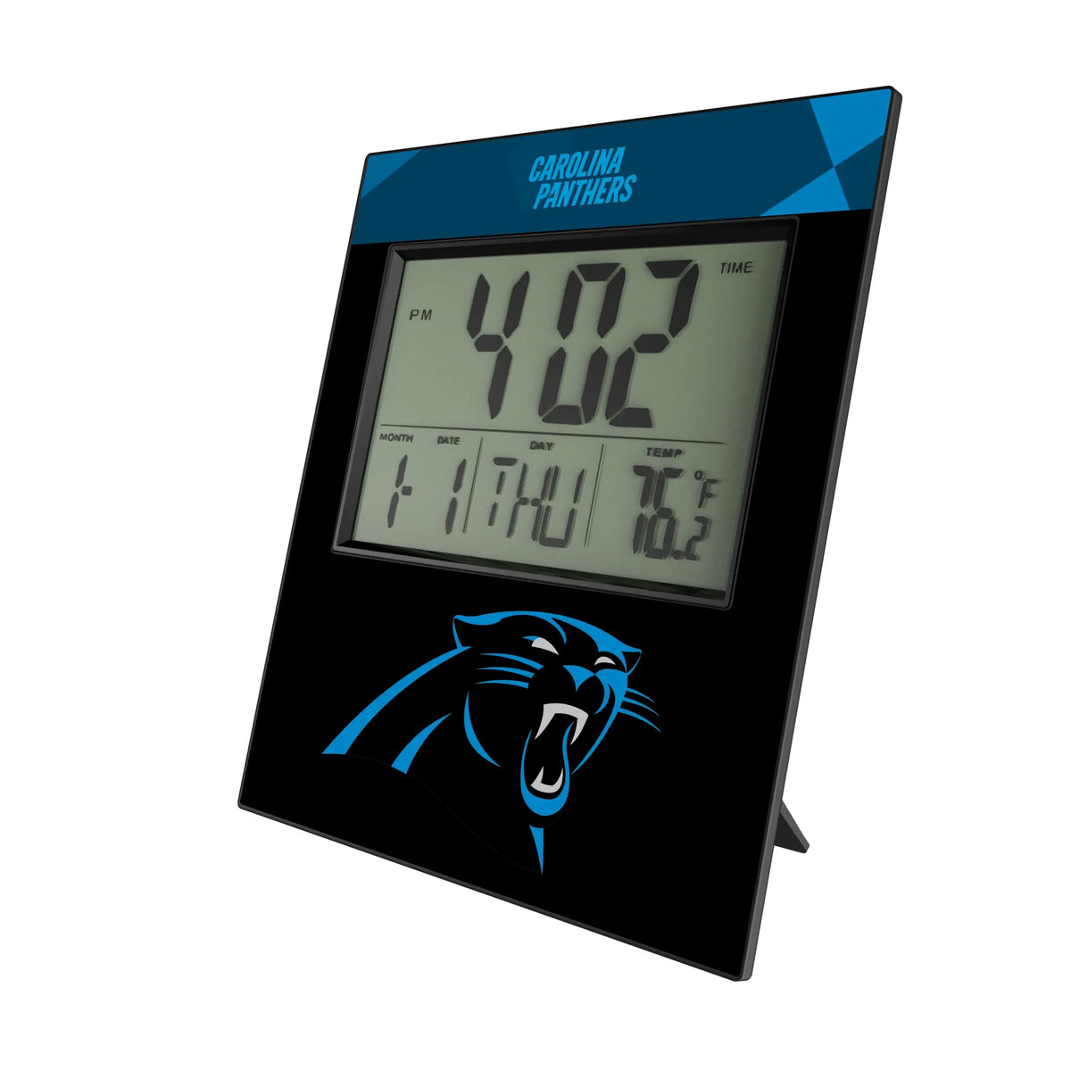 Carolina Panthers Color Block Wall Clock