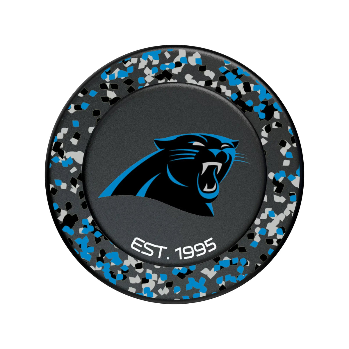 Carolina Panthers Confetti Popsockets Round Magnetic