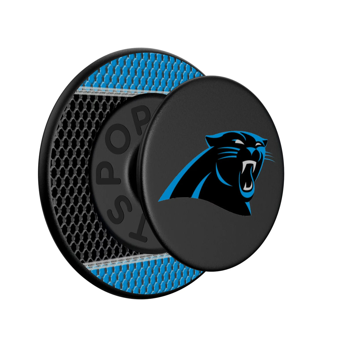 Carolina Panthers Mesh Popsockets Round Magnetic - Isometric View