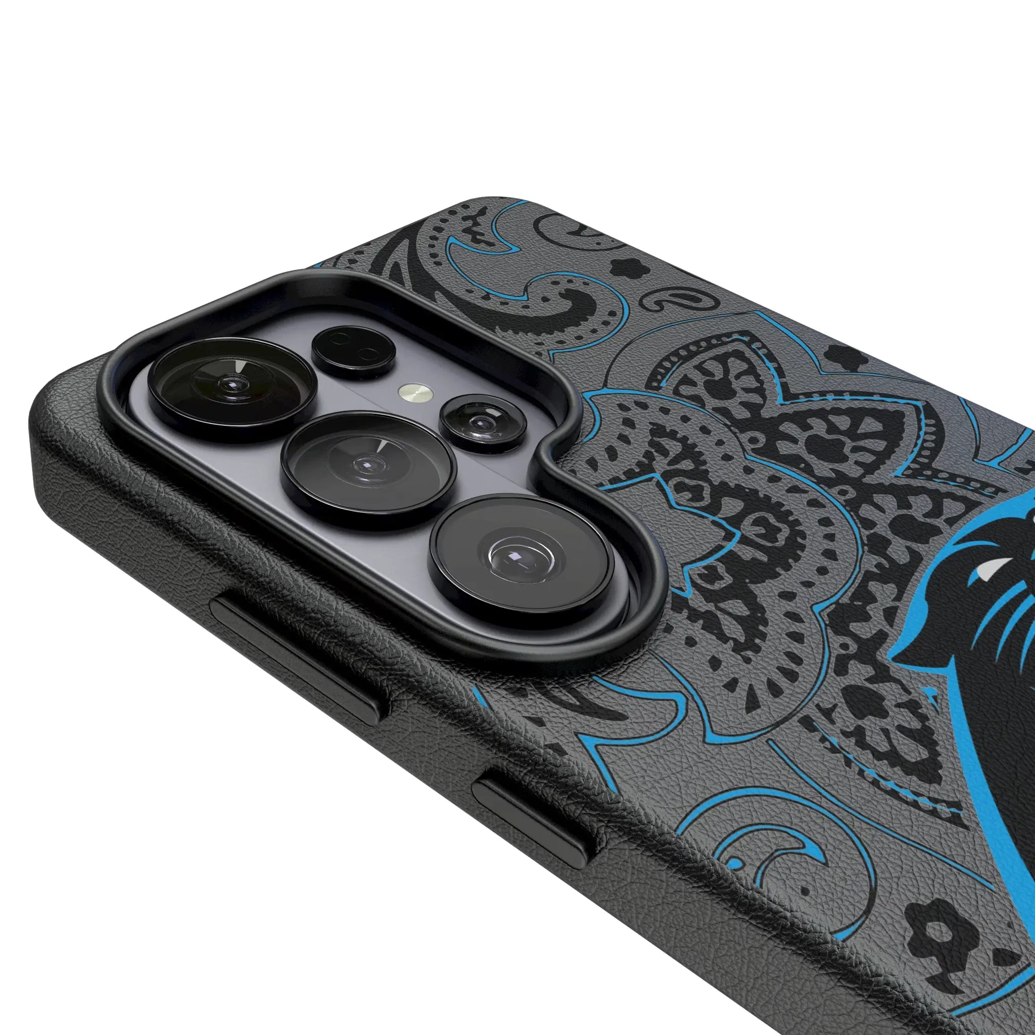 Carolina Panthers Paisley Galaxy MagSafe Compatible Phone Case for Samsung Galaxy - Detail#Device_Galaxy S26 Ultra