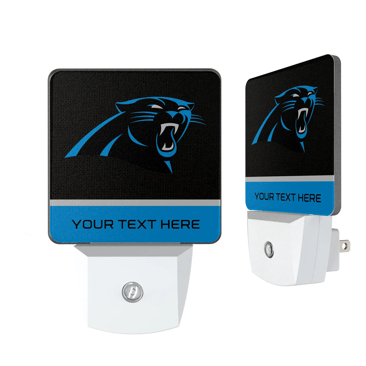 Carolina Panthers Personalized Endzone Solid Night Light 2-Pack