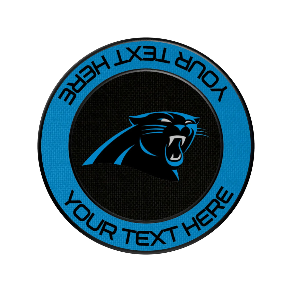 Carolina Panthers Personalized Endzone Solid Popsockets Round Magnetic