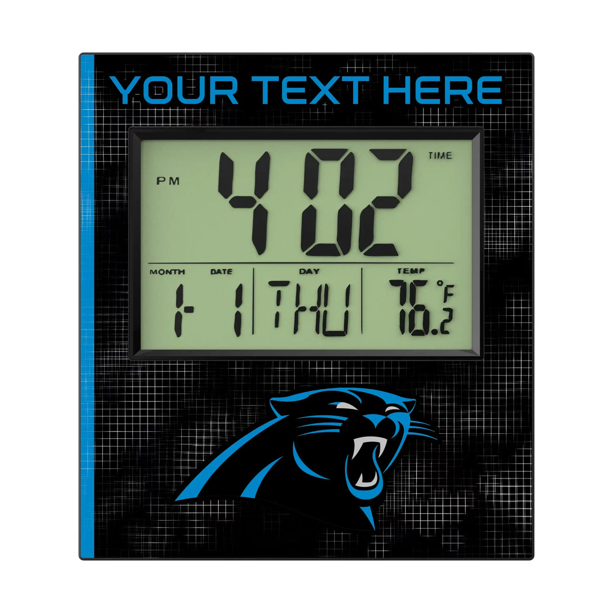 Carolina Panthers Personalized Hatch Wall Clock