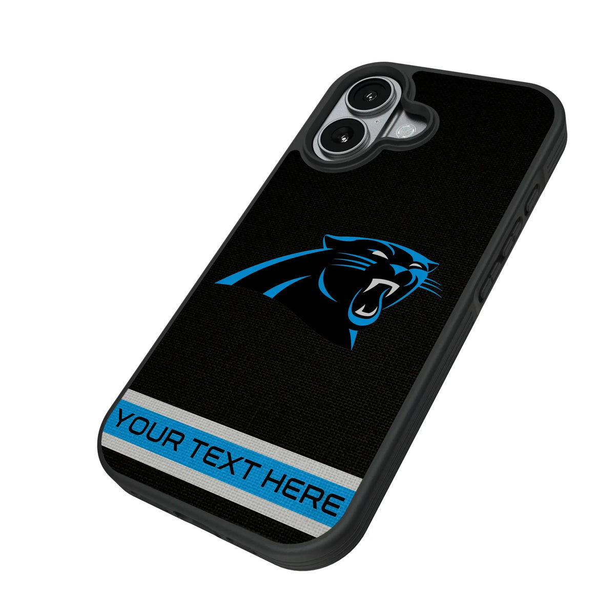 Carolina Panthers Personalized Stripe iPhone Bump Phone Case for Apple iPhone - Isometric View#Device_iPhone 17