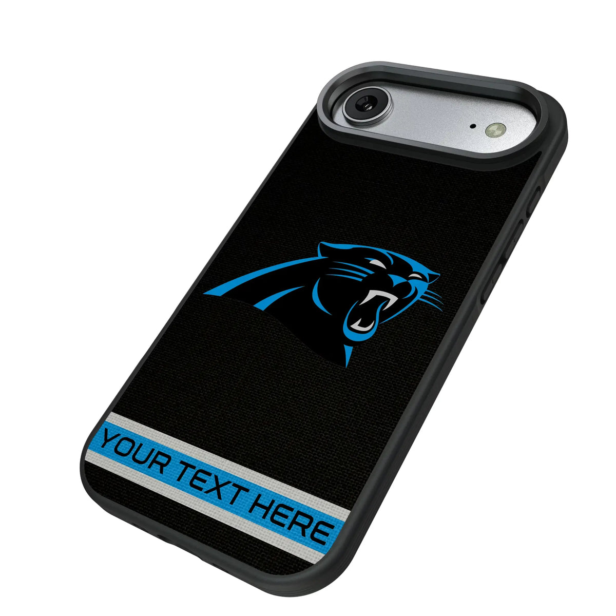 Carolina Panthers Personalized Stripe iPhone Bump Phone Case for Apple iPhone - Isometric View#Device_iPhone Air