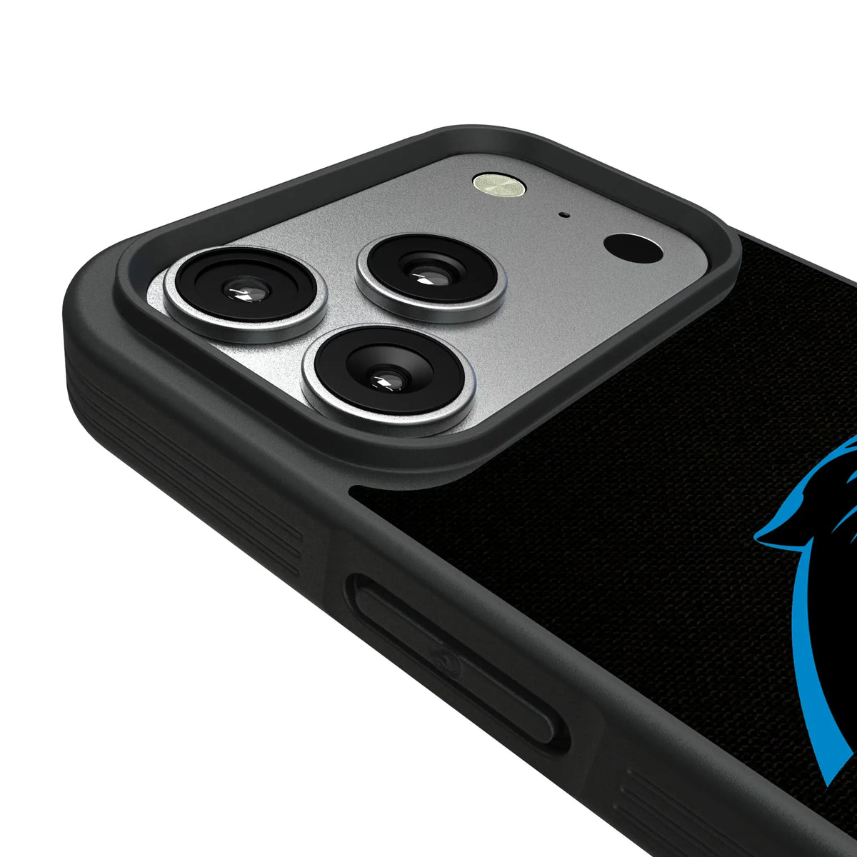 Carolina Panthers Personalized Stripe iPhone Bump Phone Case for Apple iPhone - Detail#Device_iPhone 17 Pro