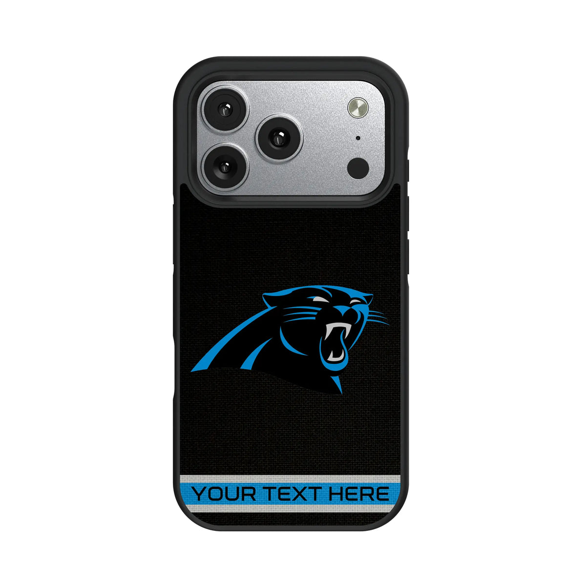 Carolina Panthers Personalized Stripe iPhone Bump Phone Case for Apple iPhone#Device_iPhone 17 Pro