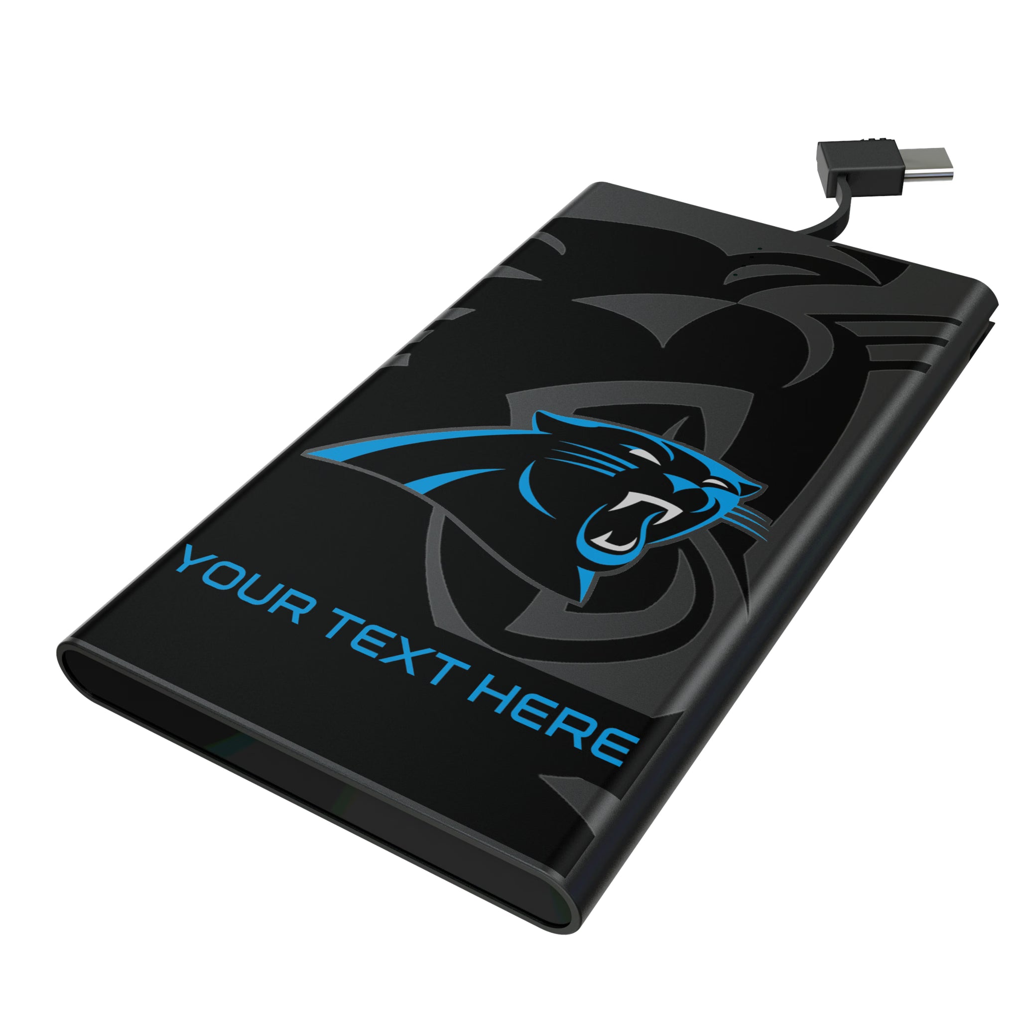 Carolina Panthers Personalized Tilt 5000mAh Flat Powerbank