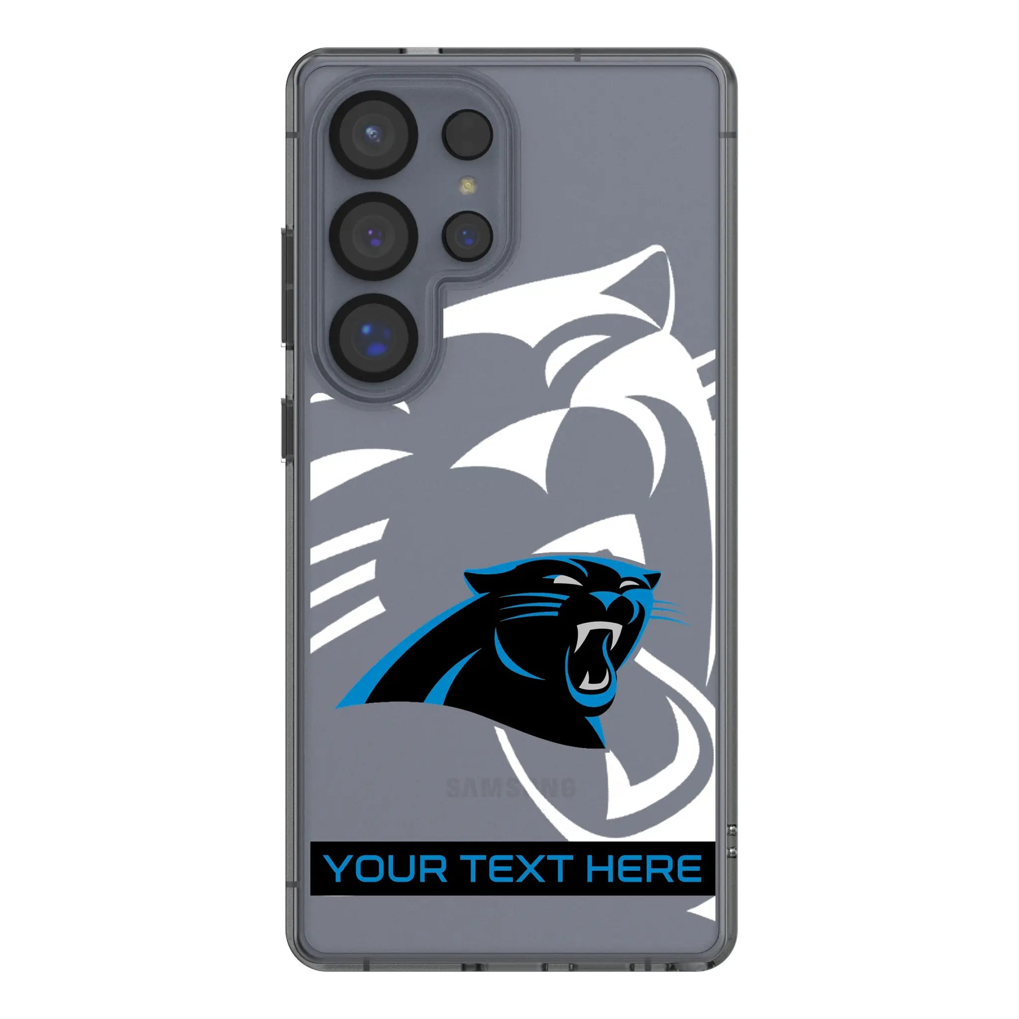 Carolina Panthers Personalized Tilt Galaxy Clear Phone Case for Samsung Galaxy#Device_Galaxy S25 Ultra