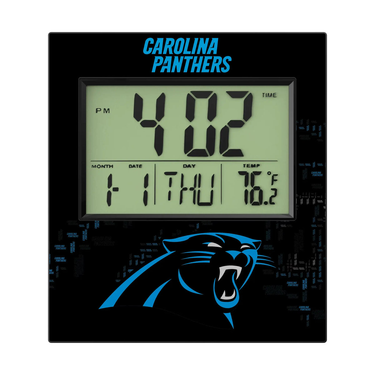 Carolina Panthers Quadtile Wall Clock