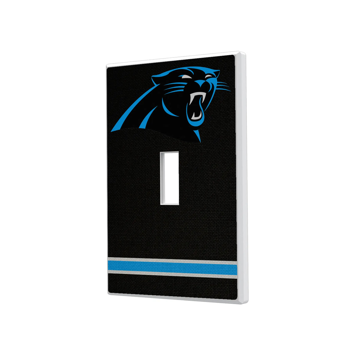 Carolina Panthers Stripe Hidden-Screw Light Switch Plate#Style_Single Toggle